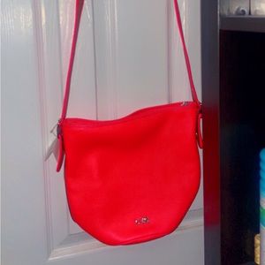 Neon pink /coral coach purse
